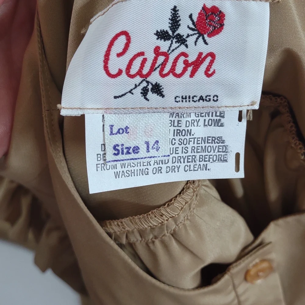 Vintage Dress lEegant Tan Skirt - Picture 7 of 13